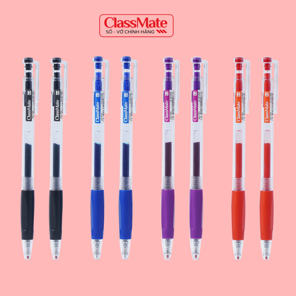 Hộp 12 Bút Gel Khô Nhanh Classmate 0.5mm Mực Đều Siêu Trơn, Bút Bi Đen ...