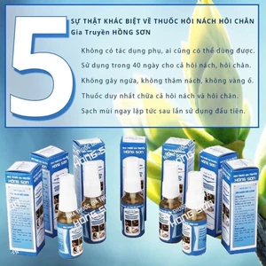 Xịt hôi nách, khử mùi cơ thể, giảm thâm đen, từ thảo dược hồng sơn chai 20ml