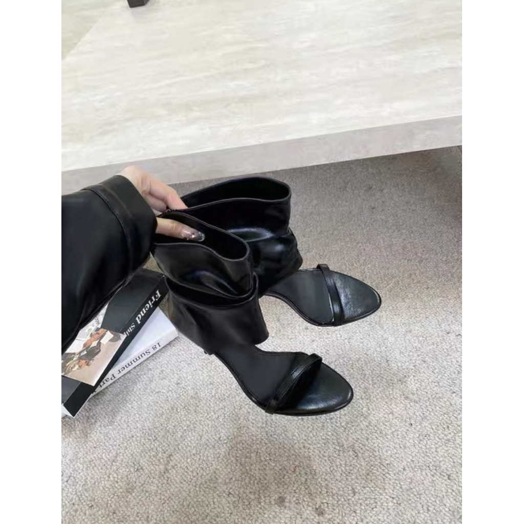 Boots cao gót hở mũi/xỏ ngón thời trang cá tính (5-7cm)