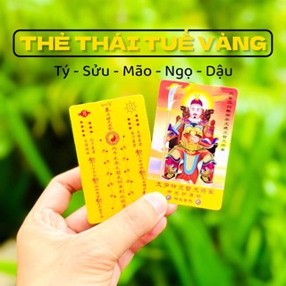 🌸BÁN CHẠY🌸 Kim Bài Thái Tuế 2026 hoá giải điều khôn may mắn nhét ví [THẺ NHỰA VÀNG]