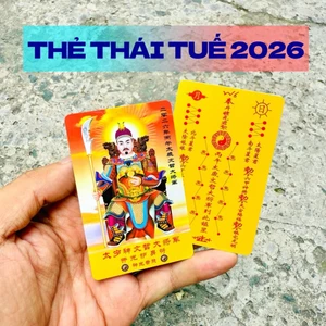 Thẻ Giải Thái Tuế 2026 NGỌ Hóa Giải Phạm Thái Tuế năm tuổi, Ốp Điện Thoại, bỏ ví [THẺ NHỰA VÀNG] , Quà Tết