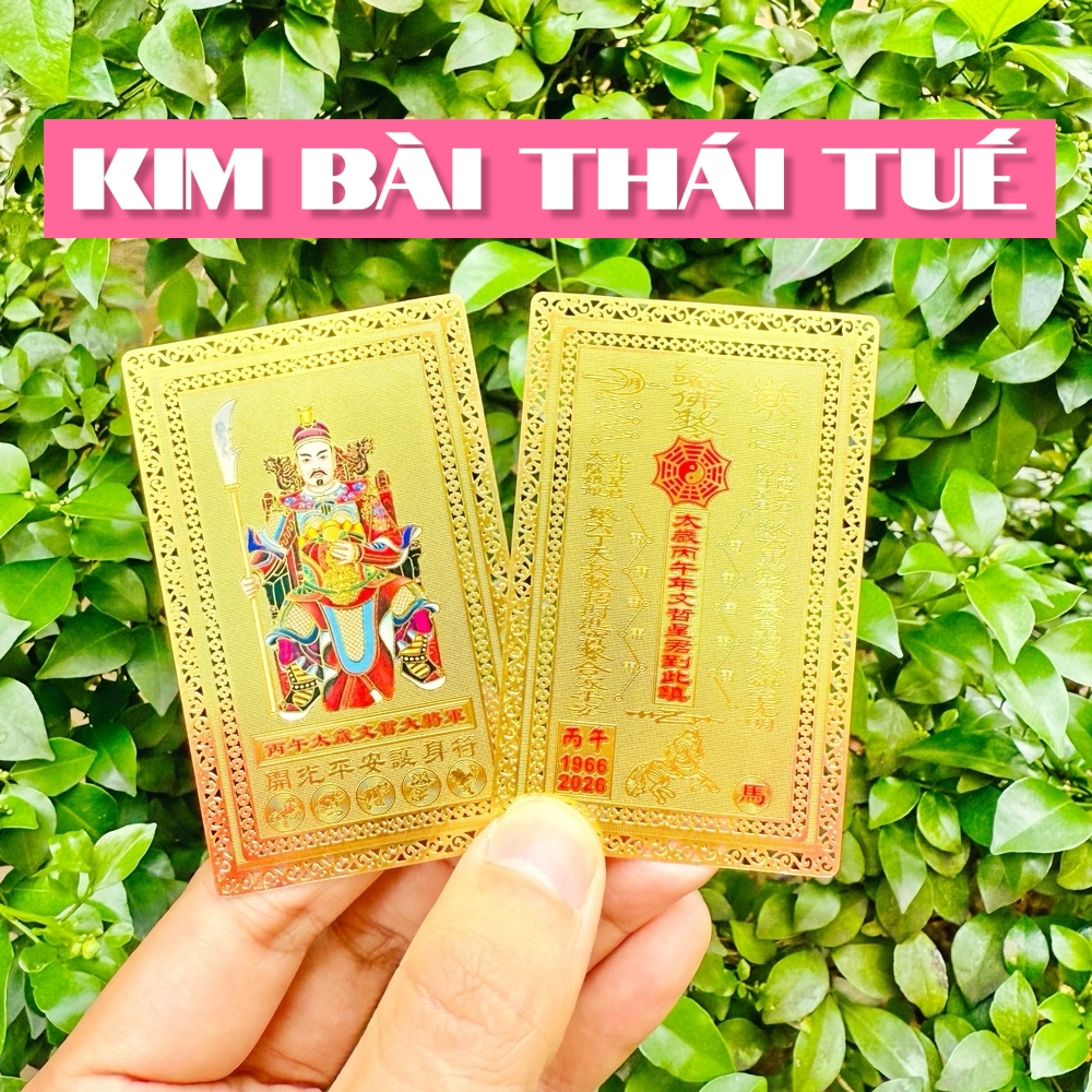 [ĐÃ KHAI QUANG RỒI] KIM BÀI THÁI TUẾ 2026 CHO 5 TUỔI: TÝ - SỬU - MÃO - NGỌ - DẬU [bằng kim loại]
