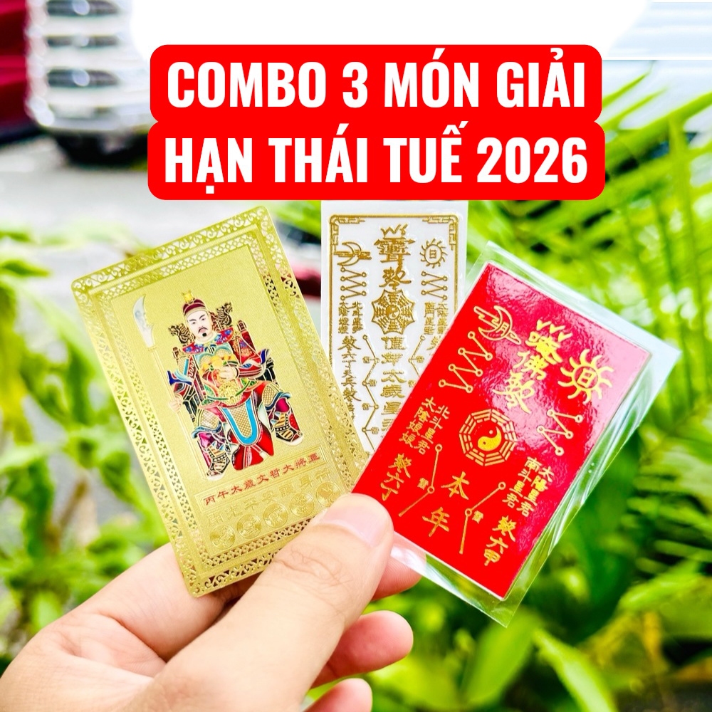 [TÔI RẺ] Sét 3 Món Thái Tuế 2026: Kim Bài Thái Tuế - Phù Thái Tuế Bình an May mắn