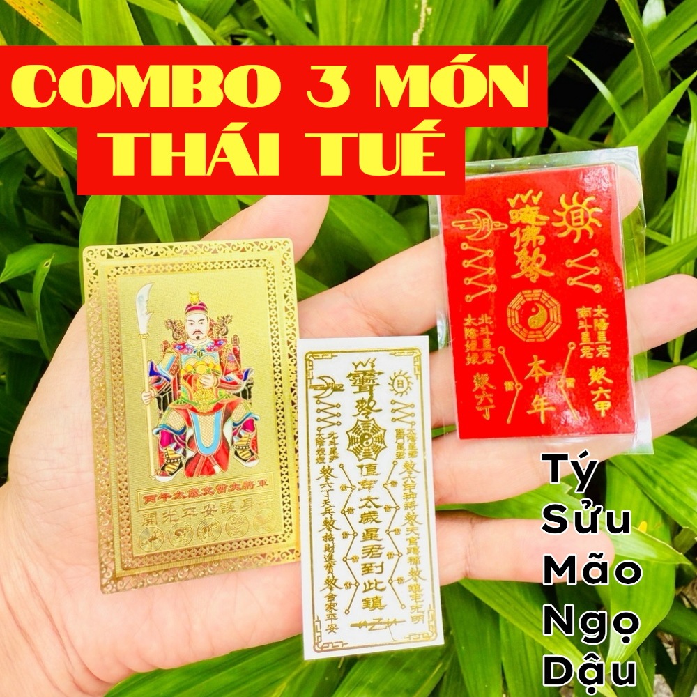 [TÔI RẺ] Sét 3 Món Thái Tuế 2026: Kim Bài Thái Tuế - Phù Thái Tuế Bình an May mắn