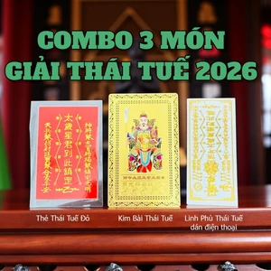 Sét 3 Món Thái Tuế 2026: Kim Bài Thái Tuế - Phù Thái Tuế Bình an May mắn