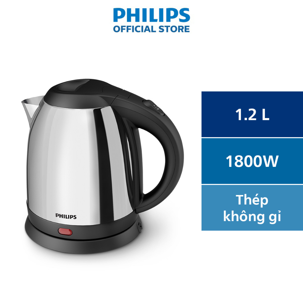 Bình đun siêu tốc Philips 1.2 lít HD9303 - Hàng Chính Hãng