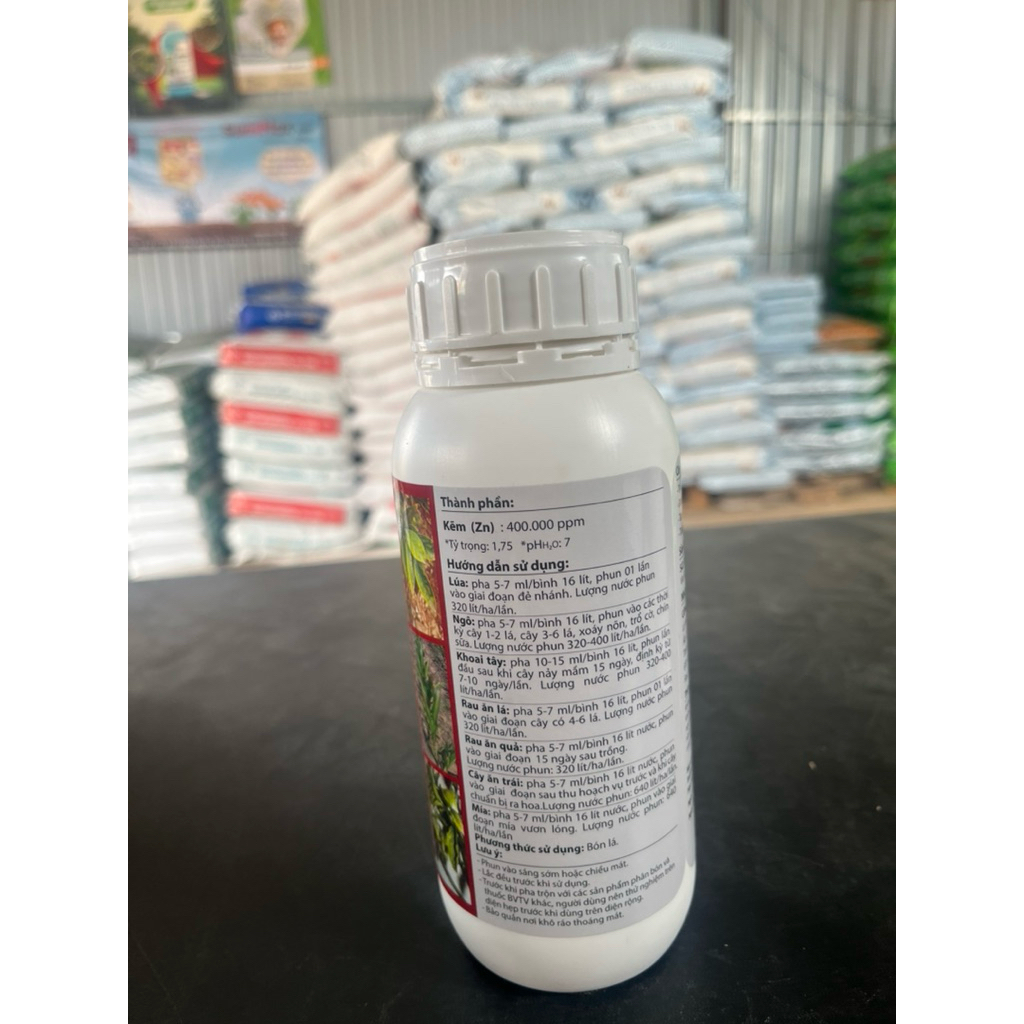 phân bón lá Kẽm Vĩnh thạnh ( Foliflo Zn)- Bỏ sung vi lượng kẽm cho cây trồng xanh mướt, đâm chồi, phát đọt