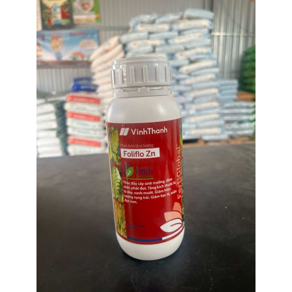 phân bón lá Kẽm Vĩnh thạnh ( Foliflo Zn)- Bỏ sung vi lượng kẽm cho cây trồng xanh mướt, đâm chồi, phát đọt