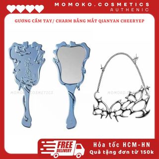 QIANYAN CHEERYEP Gương Trang Điểm Gương Tay Cầm Gương Gương Trang Điểm Cầm Tay Tinh Tế/ Chain bảng mắt Qianyan Cheeryep