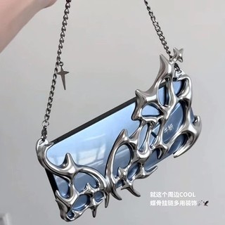 QIANYAN CHEERYEP Gương Trang Điểm Gương Tay Cầm Gương Gương Trang Điểm Cầm Tay Tinh Tế/ Chain bảng mắt Qianyan Cheeryep