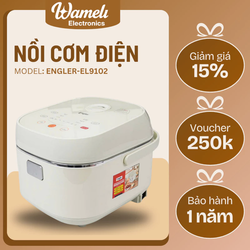 Nồi cơm tách đường Engler EL9102 dung tích 2L công suất 800W Tiện lợi, đa năng cho gia đình bận rộn — ảnh 1