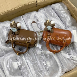 Túi Dáng Cốp Chữ Nhật Chio2nd Kèm Charm Gấu Bóng Chày Túi Đeo Chéo Chio HS269