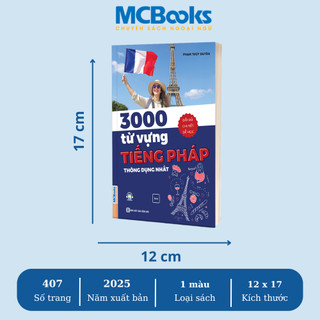Sách - 3000 từ vựng Tiếng Pháp thông dụng nhất - tặng kèm file nghe MCBooks