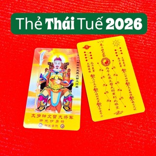 🌸BÁN CHẠY🌸 Thẻ Bài Thái Tuế 2026 Bỏ Bóp Ví Cho Người Tuổi : TÝ - SỬU - MÃO - NGỌ - DẬU [THẺ NHỰA VÀNG]