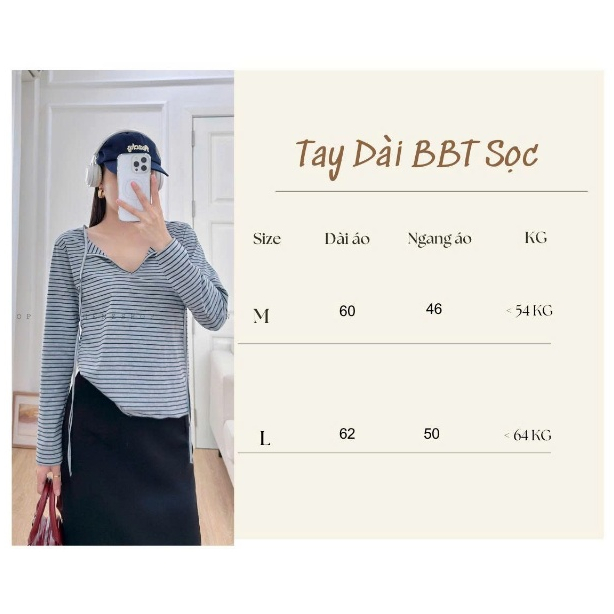 Áo Thun Tay Dài Có Dây Mặc Được Nhiều Kiểu Đa Phong Cách Genz26