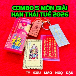 [HÓT] Combo Thái Tuế 5 Món năm 2026: Túi Thái Tuế - Kim Bài Thái Tuế - Thẻ Bài Thái Tuế - Móc khóa