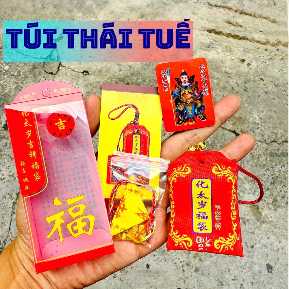 Túi thái tuế may mắn giảm vận hạn 2026 Bính Ngọ - Hóa giải phạm thái tuế [Đã Khai Quang]