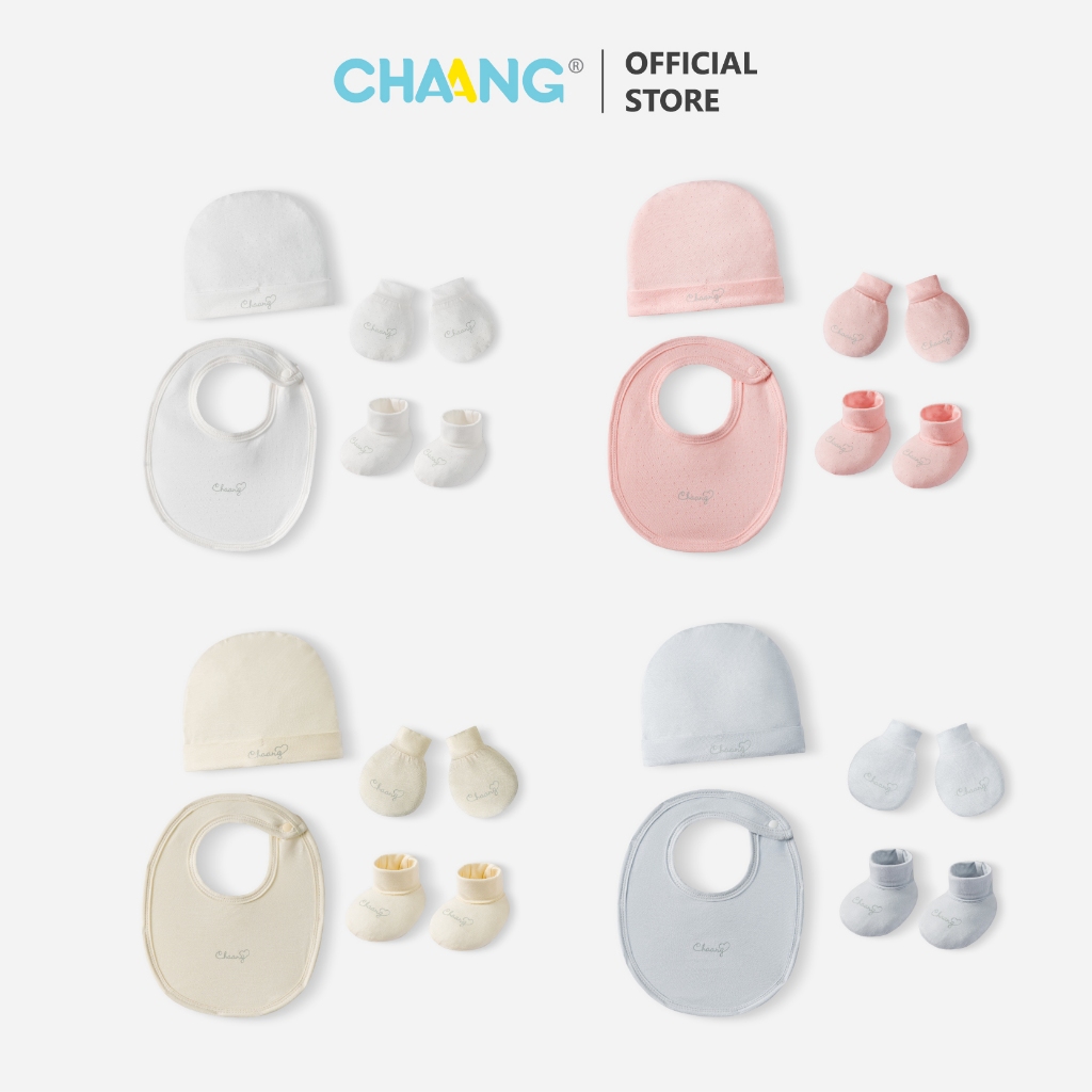 [CHAANG 0-6M] Set phụ kiện 4 chi tiết cho bé sơ sinh