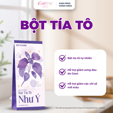 Bột Lá Tía Tô - Hỗ Trợ Giảm Sưng Đau Do Gout, Hỗ Trợ Giảm Chỉ Số Mỡ Máu
