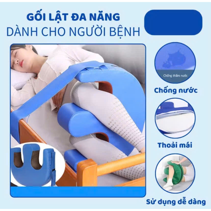 Combo gối lật xoáy & đệm kê tam giác dành cho người bệnh , người già , phụ nữ mang thai tiện lợi
