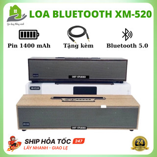 Loa Bluetooth Võ Gỗ XM-520 Công Suất 20W, Âm Thanh Hay, Thiết Kế Sang Trọng, Bass Mạnh, BH 2 Năm