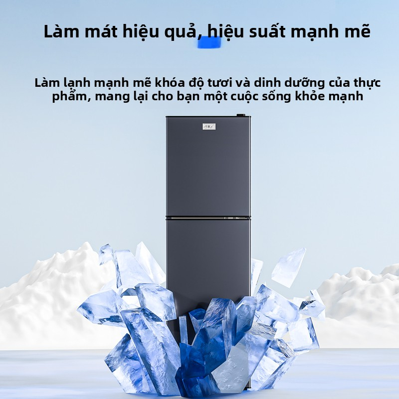 Cosanta Tủ lạnh mini, tủ lạnh làm lạnh nhanh ngăn đá và ngăn lạnh giữ đồ luôn tươi mới,  kiệm điện