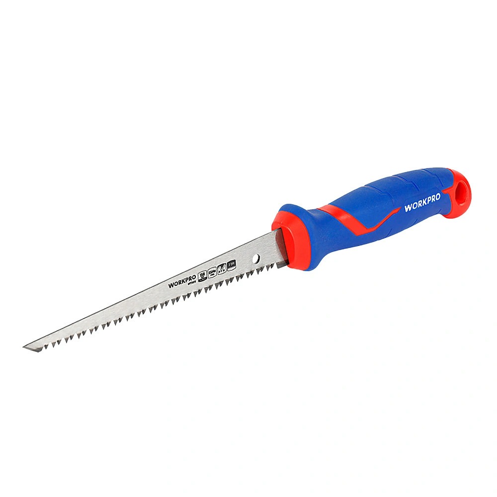 Cưa cầm tay WORKPRO WP215016 có đầu nhọn (dạng kiếm) kích thước 150mm (6 inch), lưỡi cưa bằng thép 65Mn. Hàng chính hãng