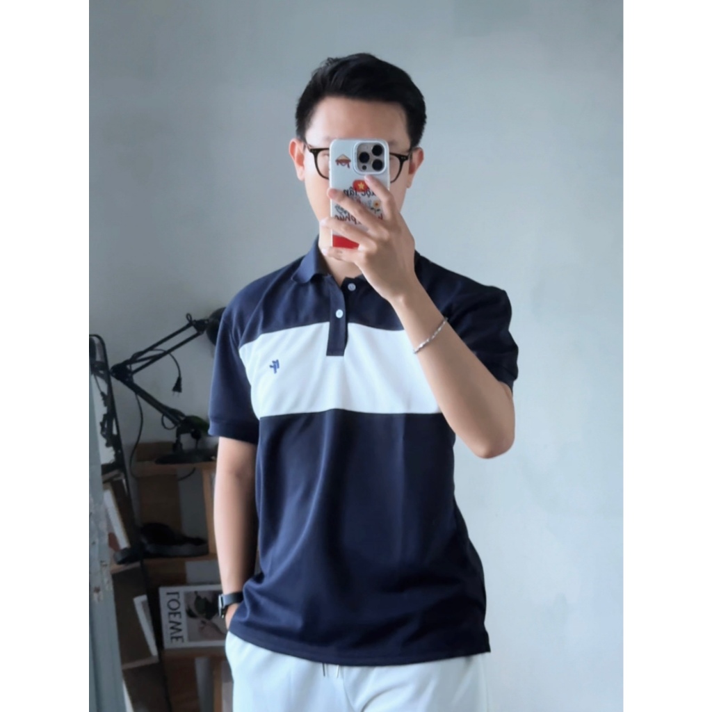Áo Polo RT CLASSY R8 Phối Ngang Ngực Trẻ Trung Chất Cotton Pique Dày Dặn Thoáng Khí