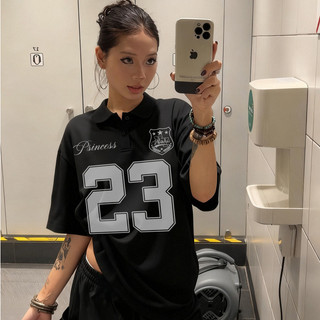 áo polo nữ đen girl phố âu mỹ in hình áo thun local brand eleclassm