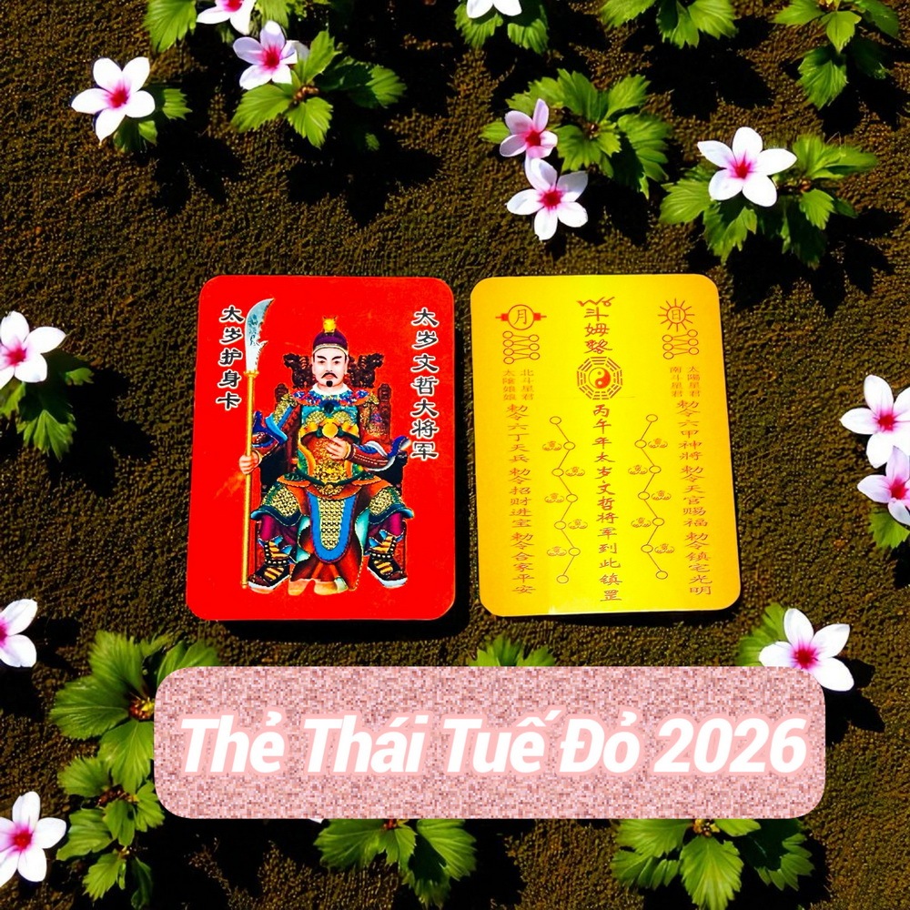 [GIẢI HẠN] Kim Bài Thái Tuế 2026 Bính Ngọ, Hóa Giải Phạm Thái Tuế TÝ - SỬU - MÃO - NGỌ - DẬU Ốp Điện Thoại, bỏ ví