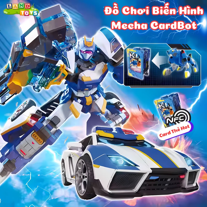 Đồ Chơi Robot Metal Cardbot 2in1 Biến Hình Thẻ Bài Card NFT Quái Thú - Đồ Chơi Mô Hình Giúp Bé Phát Triển Trí Tuệ