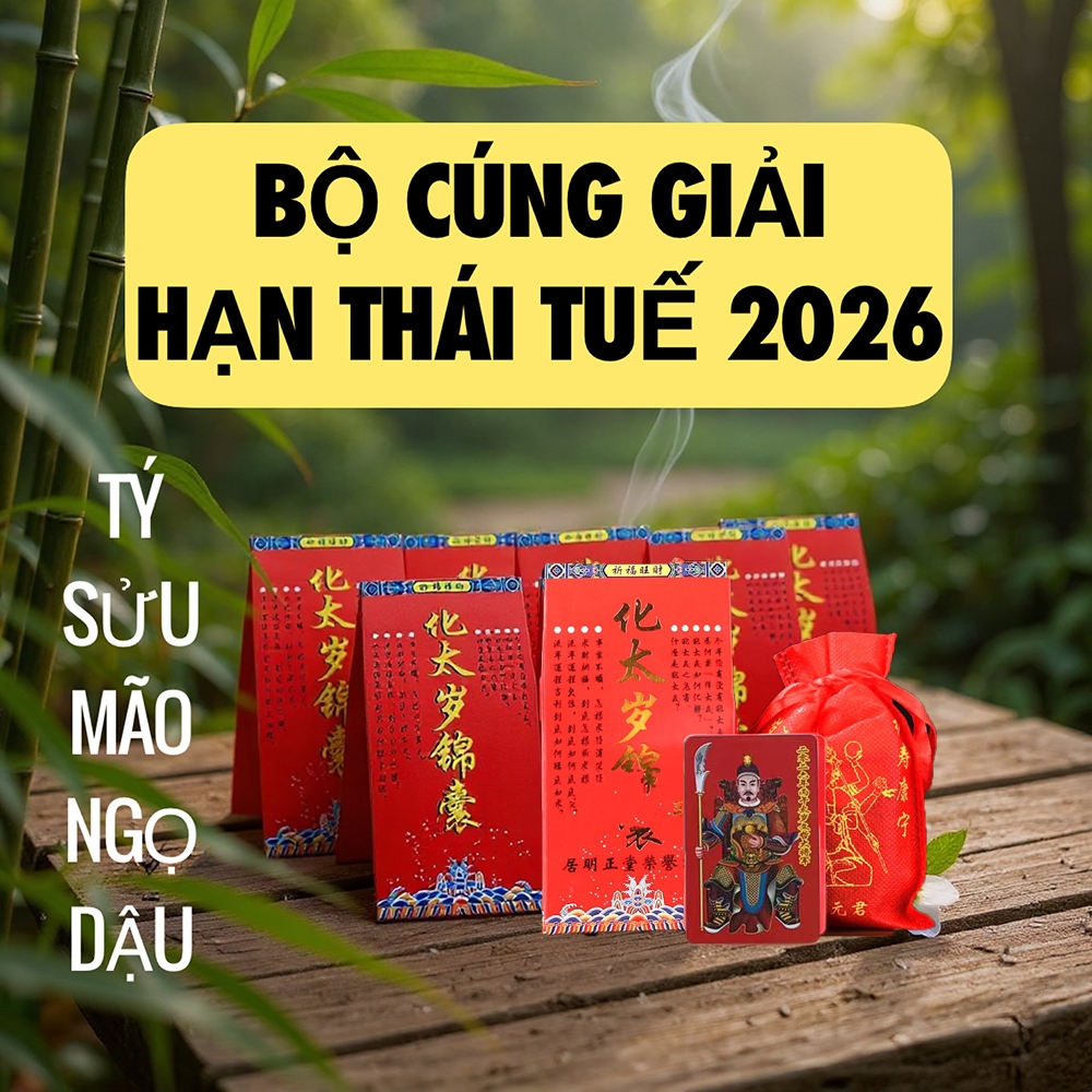 (HỎA TỐC) Bộ cúng sao giải hạn Thái tuế năm Bính Ngọ 2026 (CÓ HƯỚNG DẪN SỬ DỤNG ĐI KÈM) - vật phẩm phong thủy