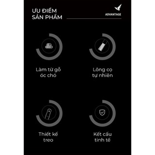 Cọ quét cà phê cán gỗ óc chó Feepie