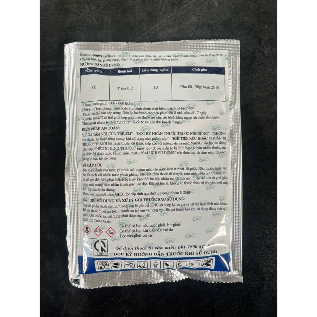 phân bón lá Combo VFC- Phòng trừ thán thư- gói 100gr