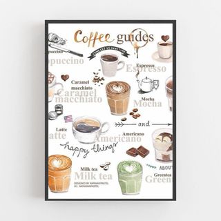Tranh canvas treo tường chủ đề cafe BH158 - Tranh treo decor, trang trí quán cafe, nhà ở, quán ăn, nhà hàng cao cấp