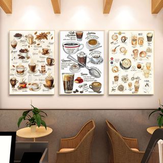 Tranh canvas treo tường chủ đề cafe BH158 - Tranh treo decor, trang trí quán cafe, nhà ở, quán ăn, nhà hàng cao cấp