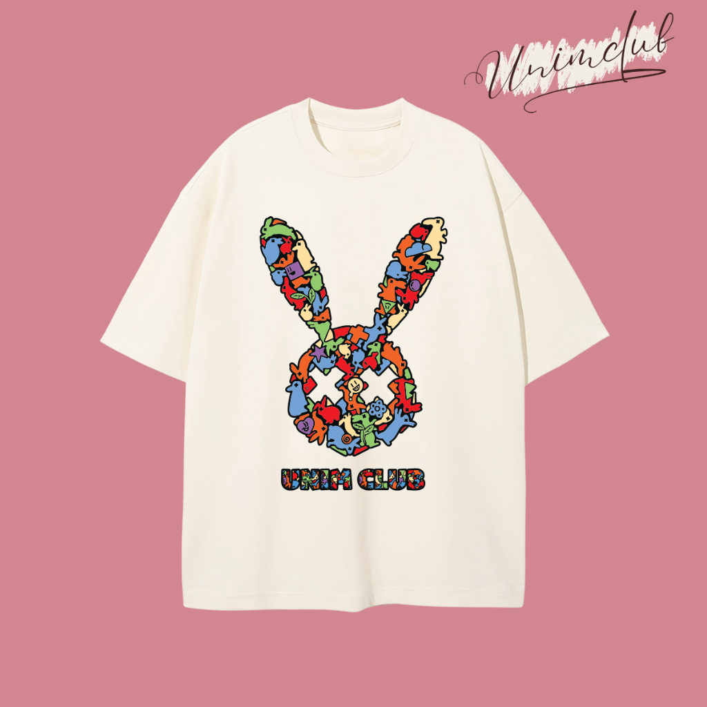 Áo Thun Thỏ Bad Rabbit Ma Thuật Unim Club Form Rộng Dáng Xuông Chùm Mông Chất Liệu Cotton Cao Cấp