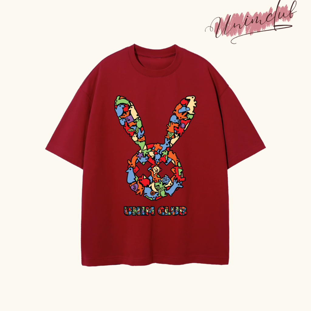 Áo Thun Thỏ Bad Rabbit Ma Thuật Unim Club Form Rộng Dáng Xuông Chùm Mông Chất Liệu Cotton Cao Cấp