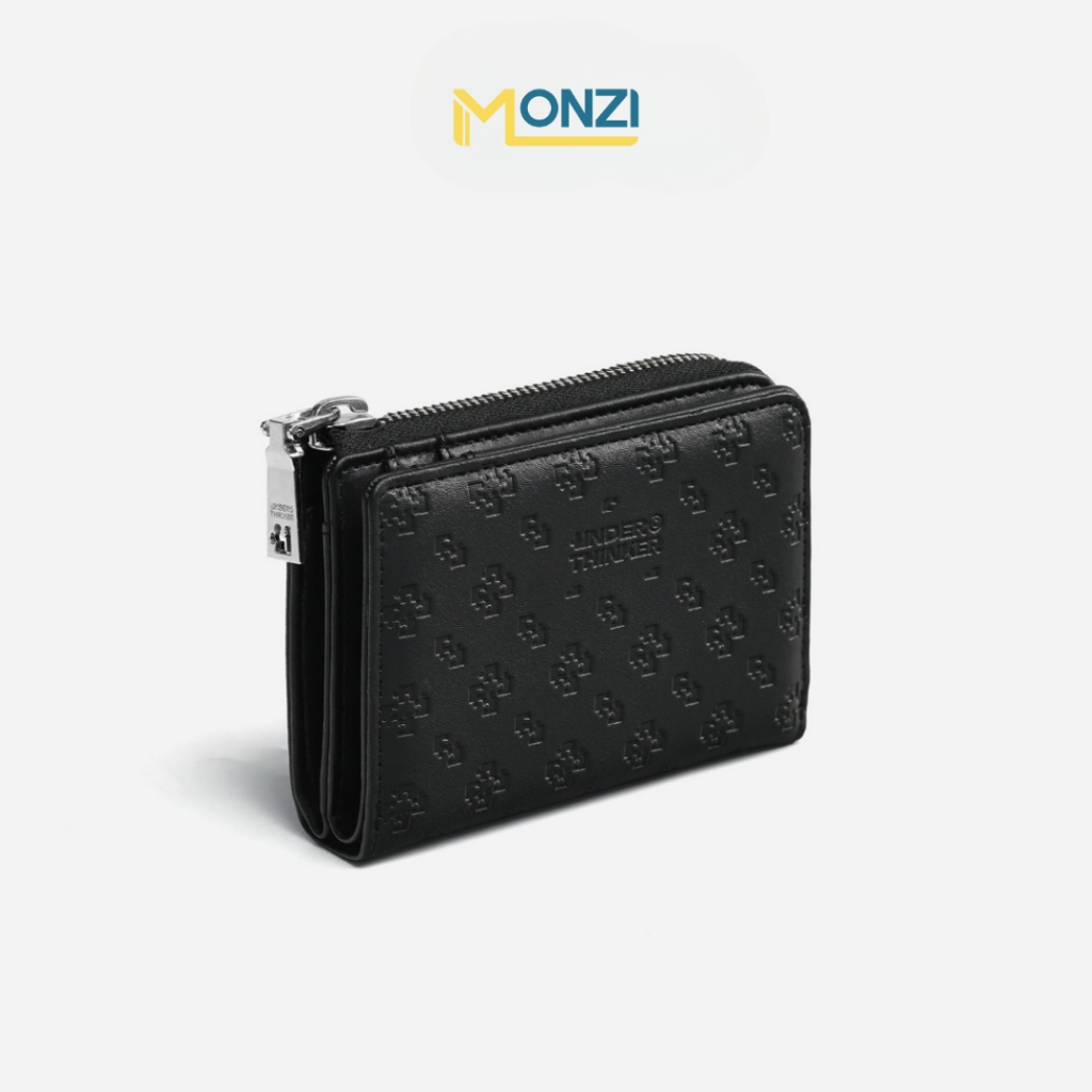Ví Da PU Nam Nữ RONAN Dập Chìm Monogram Trượt Nước Unisex Chính Hãng l MONZI