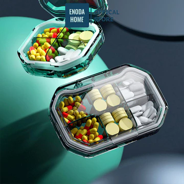 Hộp Đựng Thuốc Chia Ngăn, Hộp Thuốc Mini Bỏ Túi Cầm Tay 4, 6 Ngăn Dùng Hàng Ngày
