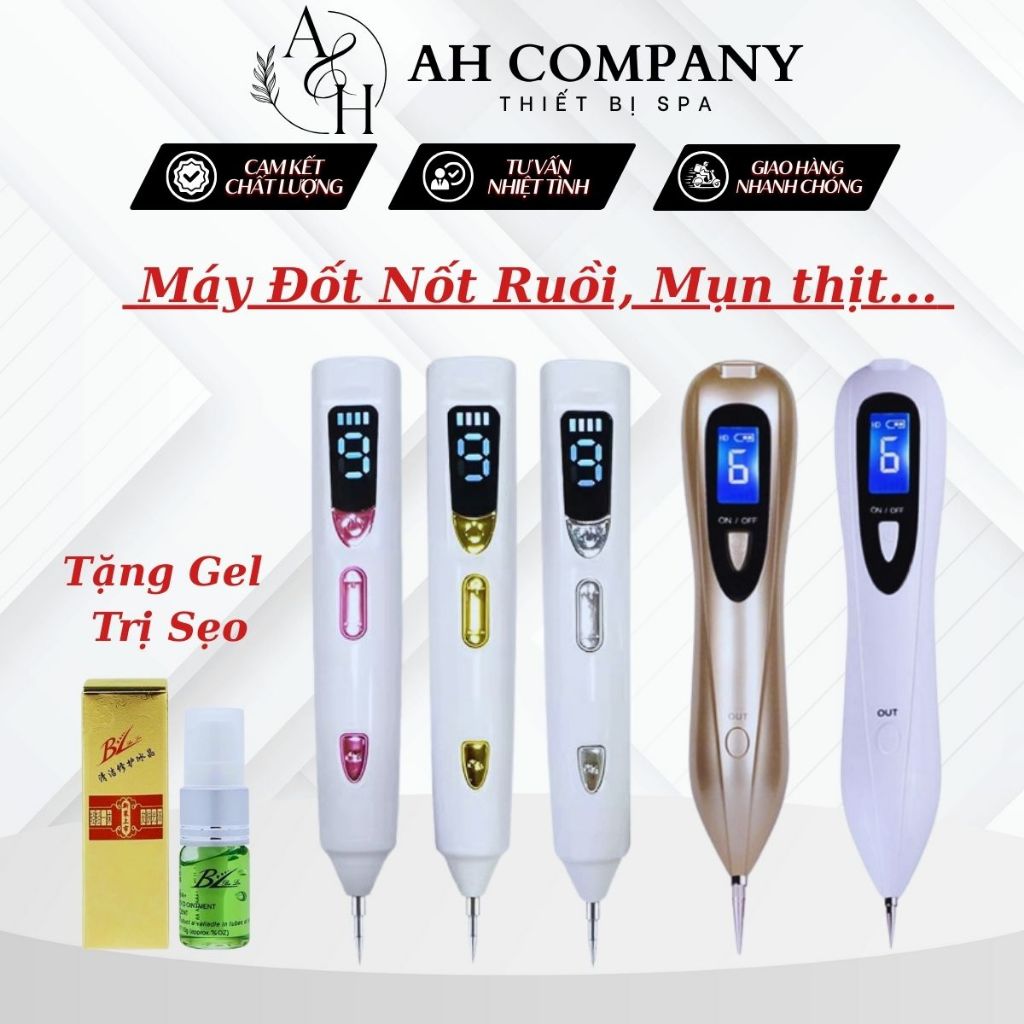 Máy Tẩy Nốt Ruồi, Máy Đốt Nốt Ruồi, Mụn Thịt, Tàng Nhang 9 Cấp Độ Thiết Kế Có Đèn Soi Cao Cấp