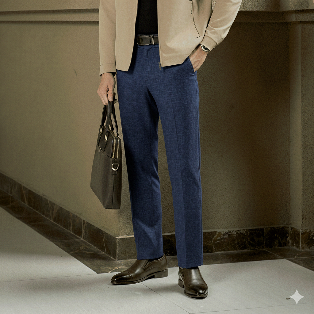 Quần âu nam MASCULINE MCL500 - Quần âu nam trung tuổi có ly phom Regular dáng suông