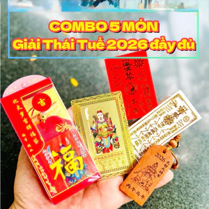 Combo Thái Tuế 2026 TÝ - SỬU - MÃO - NGỌ - DẬU : Kim Bài Thái Tuế , Túi Thái Tuế , Thẻ Thái Tuế , Móc khóa