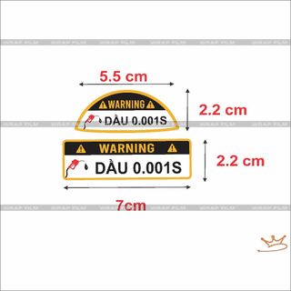 Tem cảnh báo đỗ dầu 001s, Tem PVC 3 lớp không thấm nước
