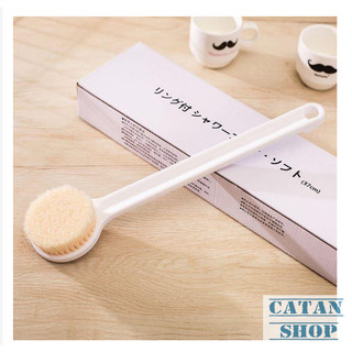 Cọ Chà Lưng Bông Tắm Muji Phong Cách Nhật Bản Cán Nhựa Dài Đầu Bông Mềm Mại Dễ Sử Dụng-GD902-CoMuji