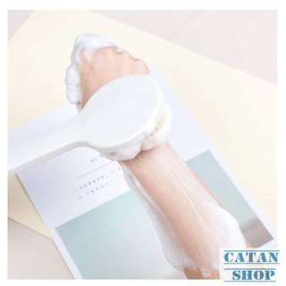 Cọ Chà Lưng Bông Tắm Muji Phong Cách Nhật Bản Cán Nhựa Dài Đầu Bông Mềm Mại Dễ Sử Dụng-GD902-CoMuji