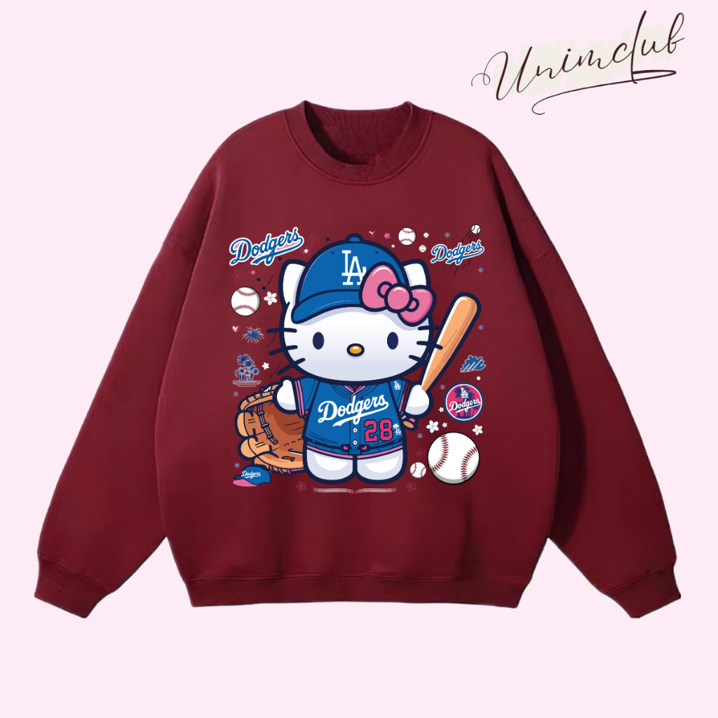 Áo Nỉ Dài Tay Hello Kitty Chất Liệu Nỉ Chân Cua Cao Cấp CVC 350gsm Mềm Mịn Giữ Ấm