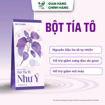 Bột Lá Tía Tô Cho Người Bị Gút - Hỗ Trợ Giảm Sưng Đau, Hỗ Trợ Giảm Mỡ Máu