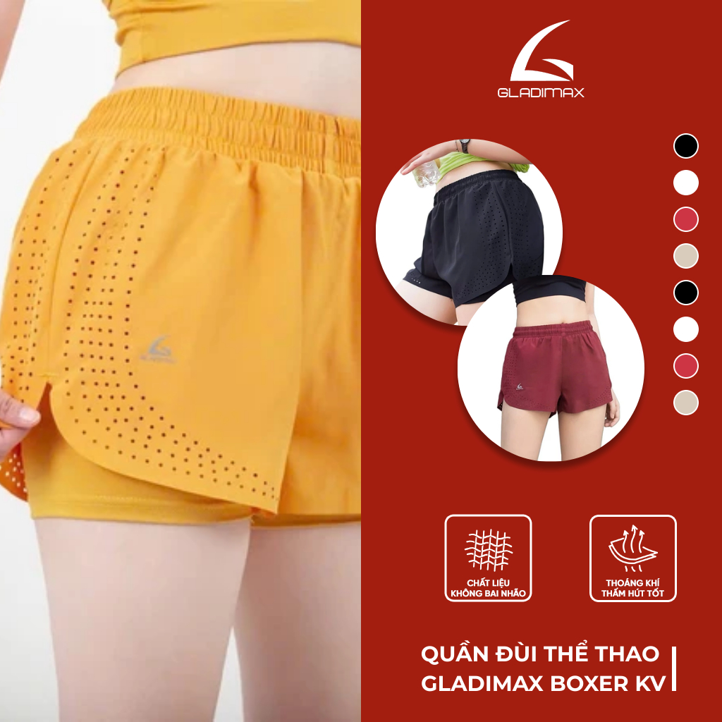 [ NEW ] Gladimax Boxer KV – Quần Đùi Không Viền Tập Gym, Chạy Bộ, Siêu Nhẹ