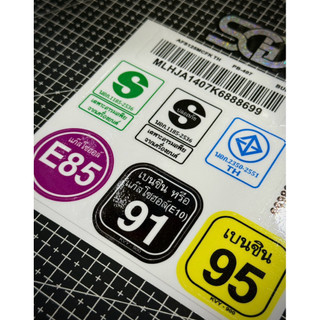 Tem Sticker Thông Số Wave 125i/Dream 125i Thailand - Thông Số Bình Xăng, Sườn, Lốc Nồi, Dè Sau |SGDC - 1 Bộ|